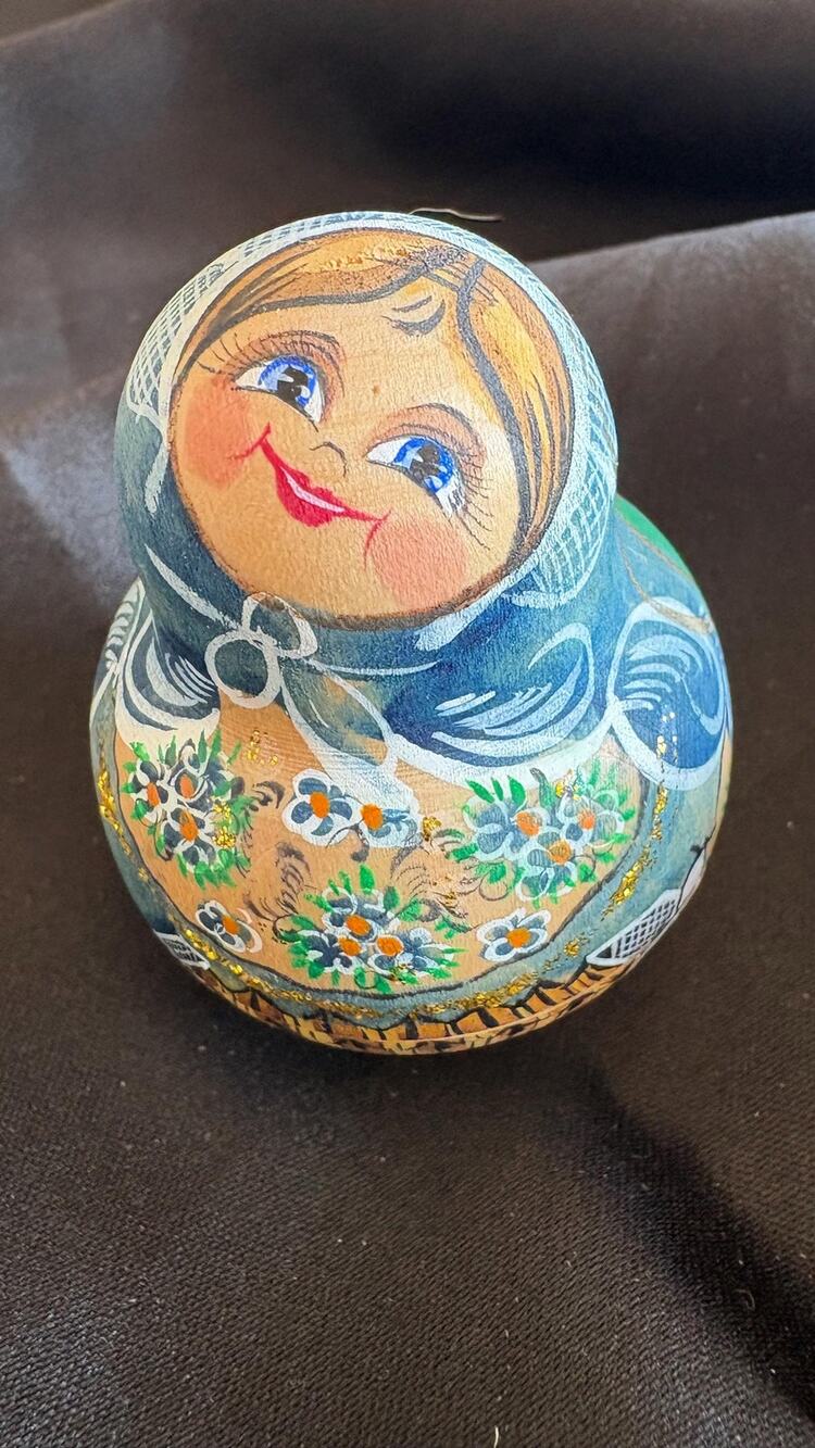 Signed Hand Painted Matryoshka Nesting Dolls – Rainbow Folk Art Set